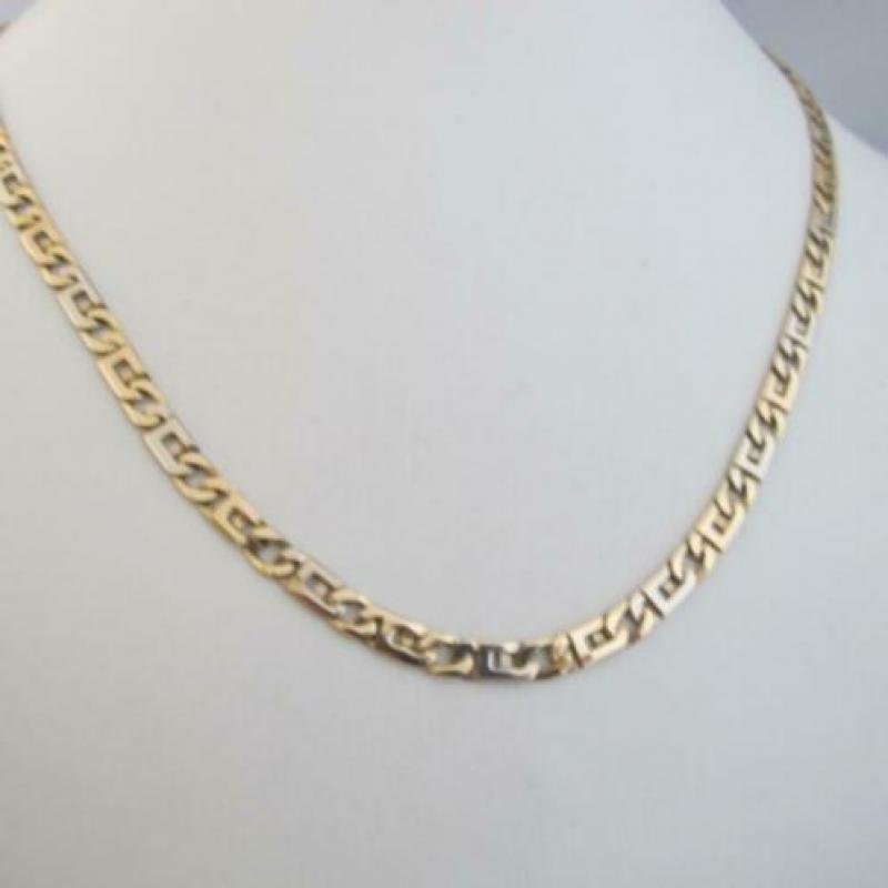 14 Karaat Gouden Gewalste Gourmet Ketting 769-G