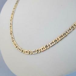 14 Karaat Gouden Gewalste Gourmet Ketting 769-G