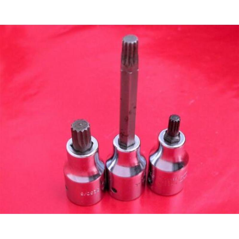 Drie ELORA XZN (veeltand) doppen met 1/2”aansluiting