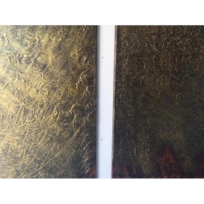 Valio Iv.- Abstract twee luik 2st.x50x120cm-Handgeschilderd