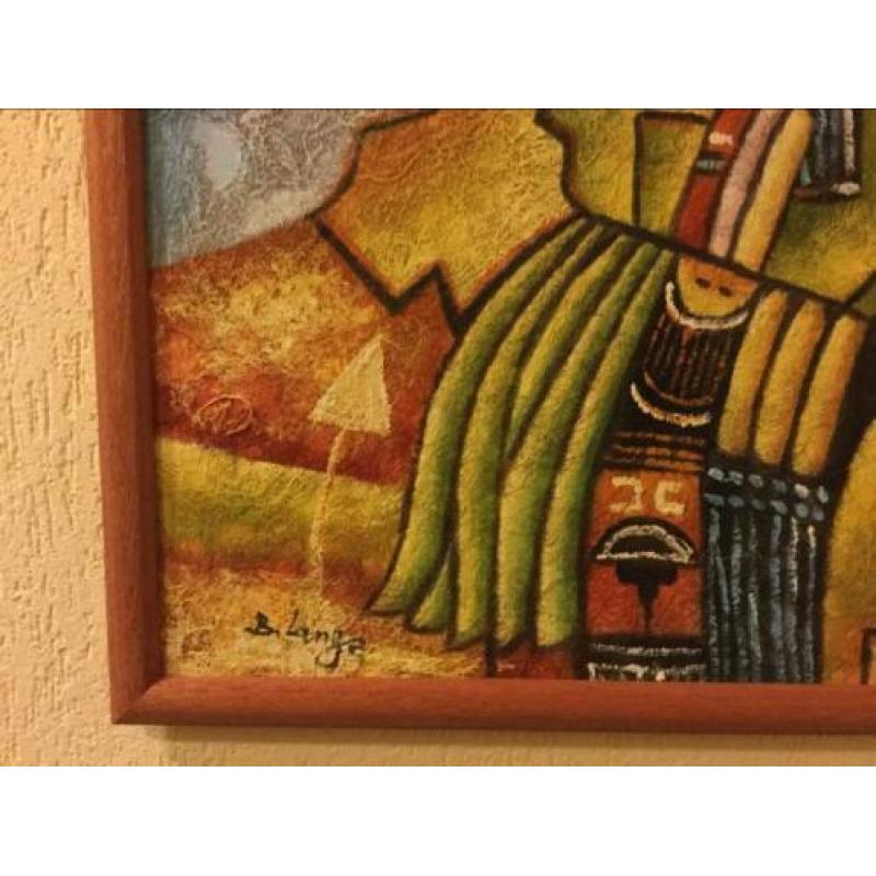 Schilderij met lijst 66 x 56 cm