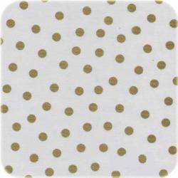 Mexicaans Tafelzeil Stippen - 120 x 250 cm - Wit/Goud