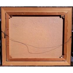 John Bevort - Landschap, olieverf op doek (ingelijst, groot)