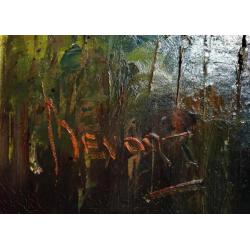 John Bevort - Landschap, olieverf op doek (ingelijst, groot)