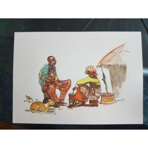 Leuk Afrikaans Aquarel