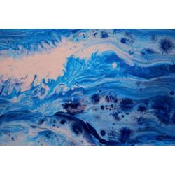Groot Strand en Zee Schilderij Modern Abstract Schilderij