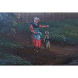 =ca 1800=gesigneerd KIRKBY=op koper=boerderij in landschap=