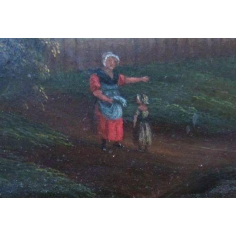 =ca 1800=gesigneerd KIRKBY=op koper=boerderij in landschap=