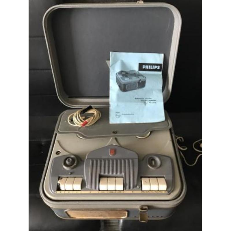 Antieke philips band recorder Type EL.3516 werkt en compleet