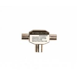Konig Coax T-Splitter metaal 5-900Mhz