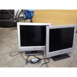 2x KEER KLEIN TV OF MONITOR GEBRUIKEN !!! werkende zien
