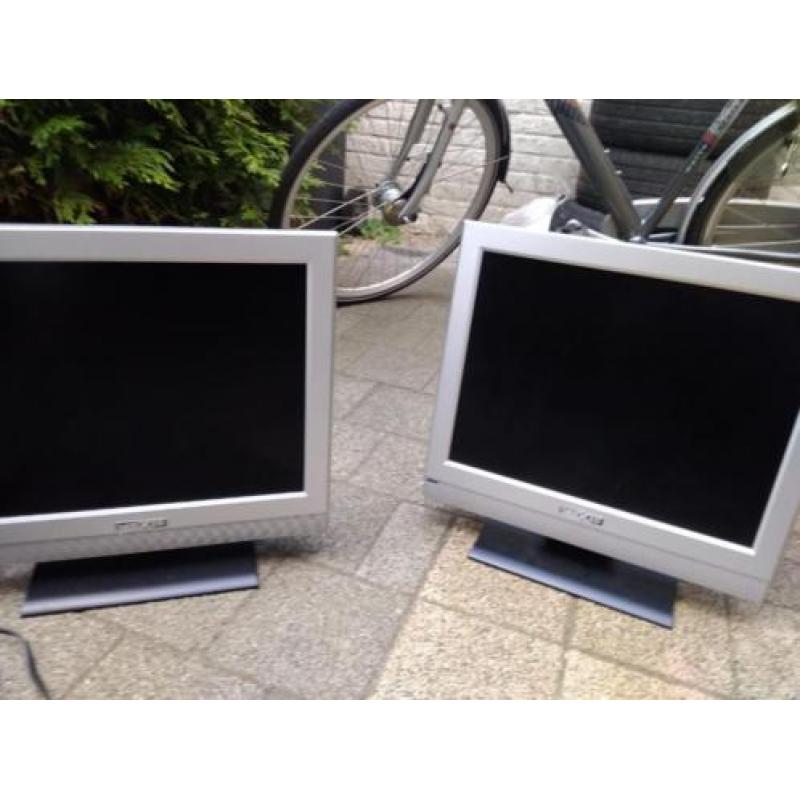 2x KEER KLEIN TV OF MONITOR GEBRUIKEN !!! werkende zien