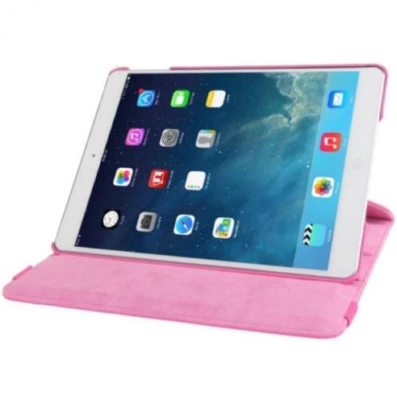 Pink iPad 5 Air Draaibaar 360 Rotatie Case Hoes