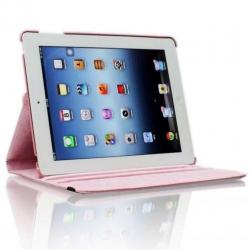 Roze 360 graden draaibare hoes iPad 2 / 3 / 4
