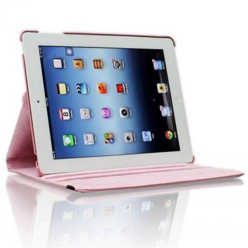 Roze 360 graden draaibare hoes iPad 2 / 3 / 4