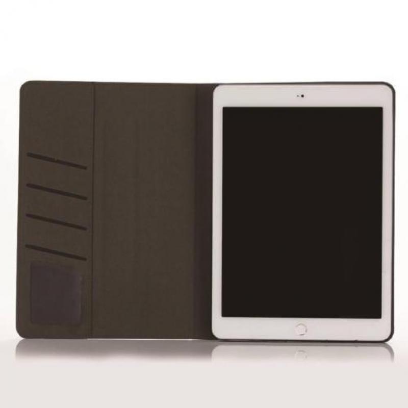 Stand flip houtlook grijs hoes iPad Pro 9.7 inch