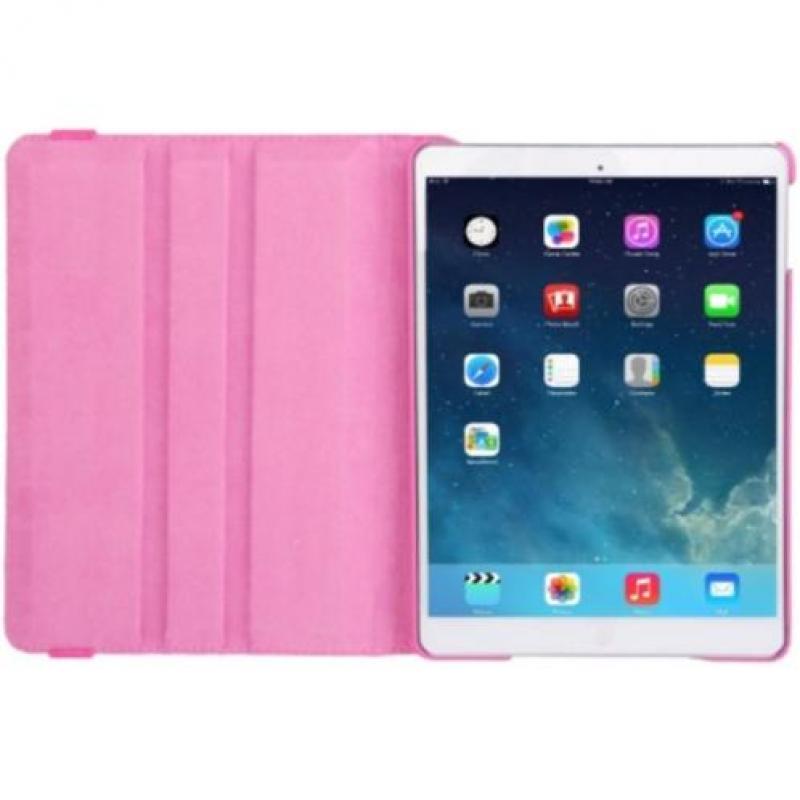 Pink iPad 5 Air Draaibaar 360 Rotatie Case Hoes