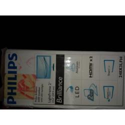 Mooie Monitor Philips 24 inch met led verlichting