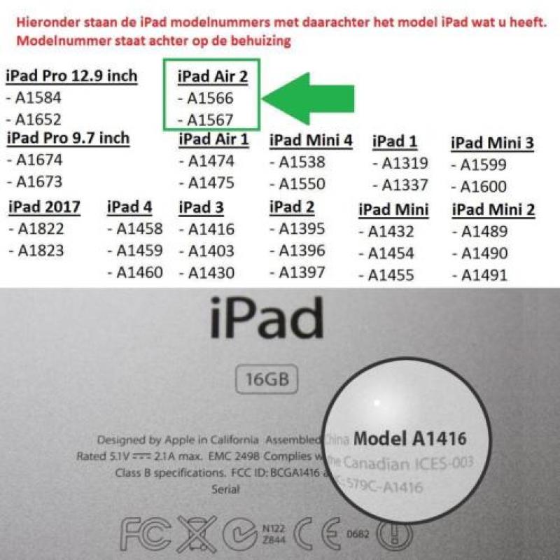 Apple iPad Air 2 - Regenboog design PU lederen Smart Cover -