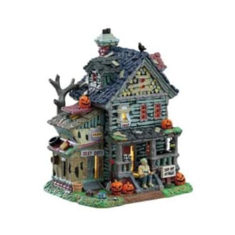 Lemax spooky town lantaarn met limited witches tower
