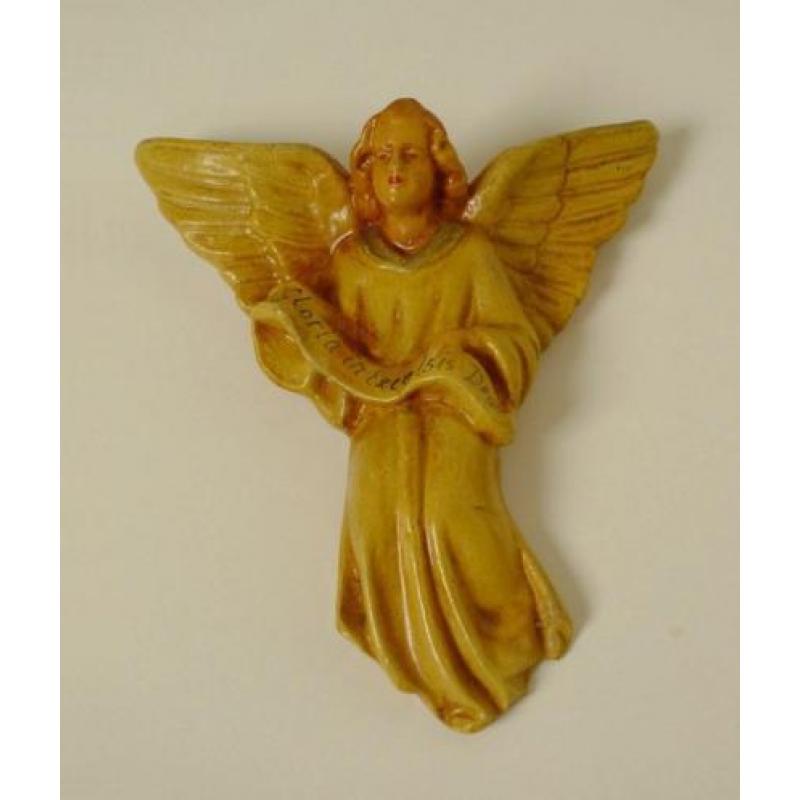 Oude gipsen kerstgroep voor retro kerststal / Vintage (7)