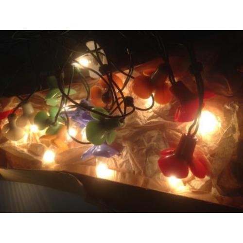 Oude antieke kerstlampjes kerstverlichting