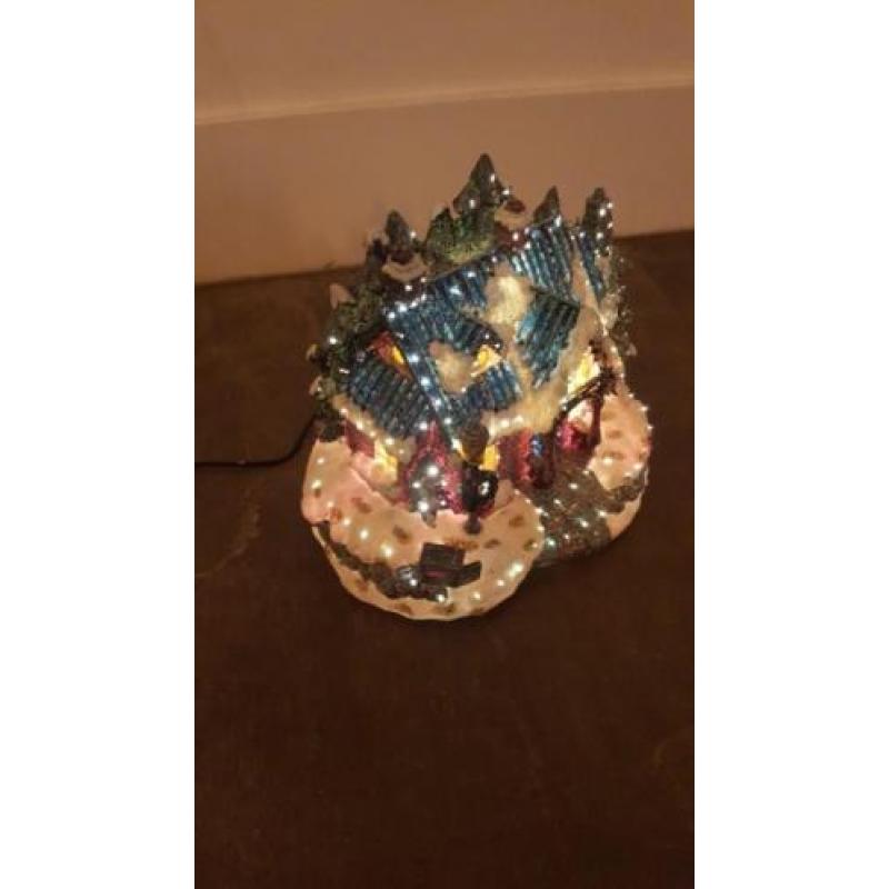 Kersthuisje met glitters