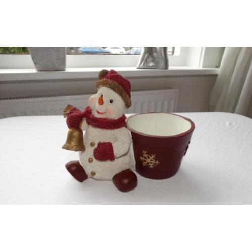 Kerst Bloempotje Sneeuwpop