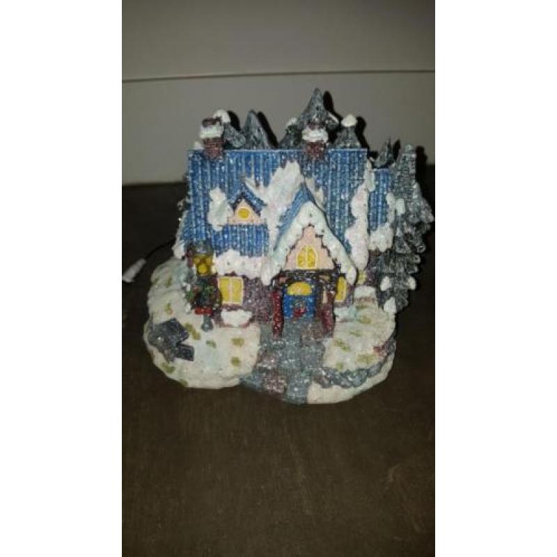 Kersthuisje met glitters