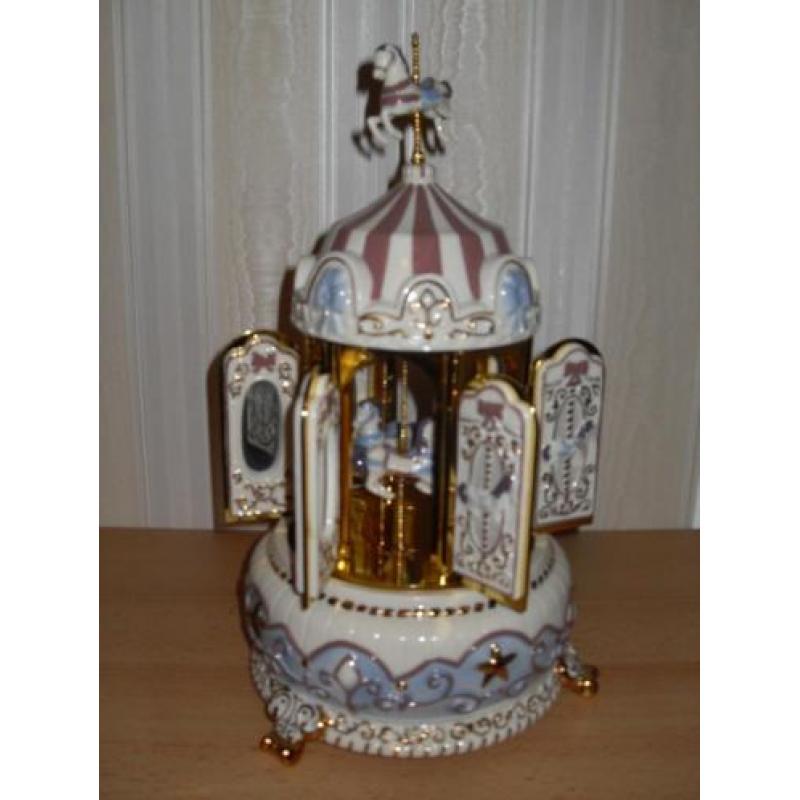nieuw in doos Mr Christmas Porcelain Carillon Carousel