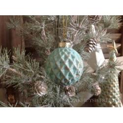 Kerstbal groen/goud VROEG KOOP KORTING