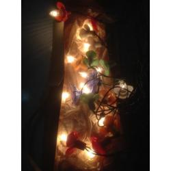 Oude antieke kerstlampjes kerstverlichting