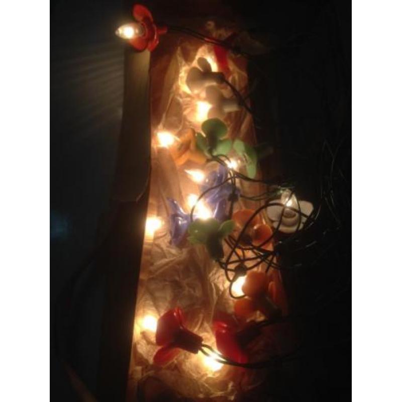 Oude antieke kerstlampjes kerstverlichting