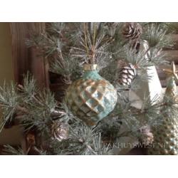 Kerstbal groen/goud VROEG KOOP KORTING