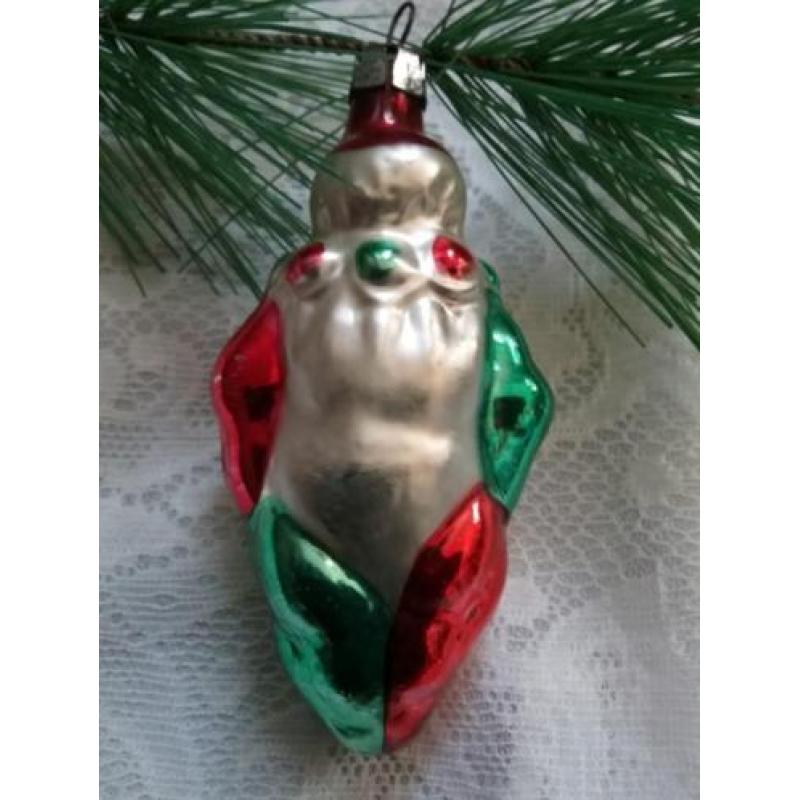Oude antieke kerstbal figuur clown/pierrot kerstversiering