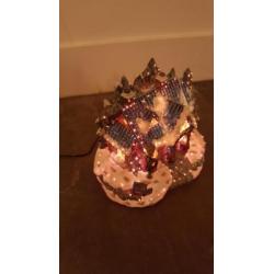 Kersthuisje met glitters