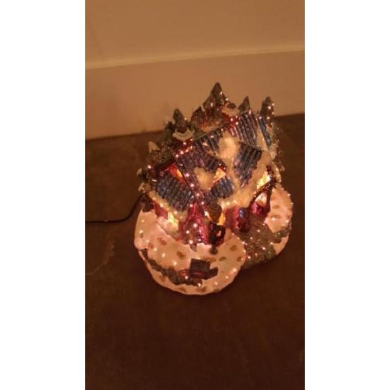 Kersthuisje met glitters