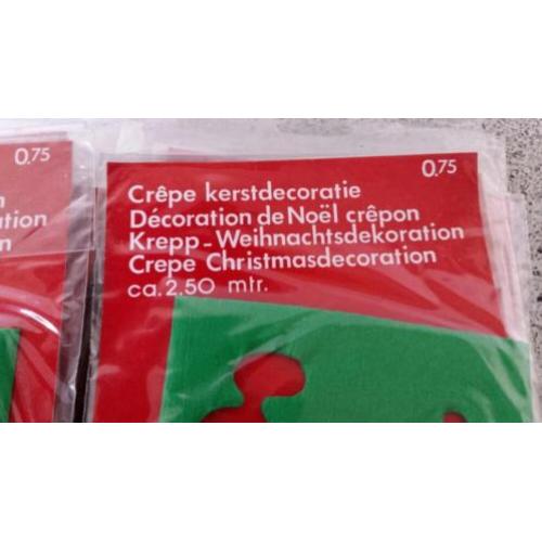 Te koop 26 zakjes Crêpe kerstdecoratie.