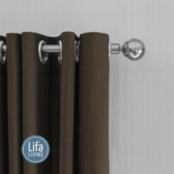 Lifa Living Gordijnen Donker Taupe Ringen - 150 x 250 cm