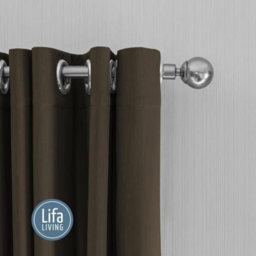 Lifa Living Gordijnen Donker Taupe Ringen - 150 x 250 cm