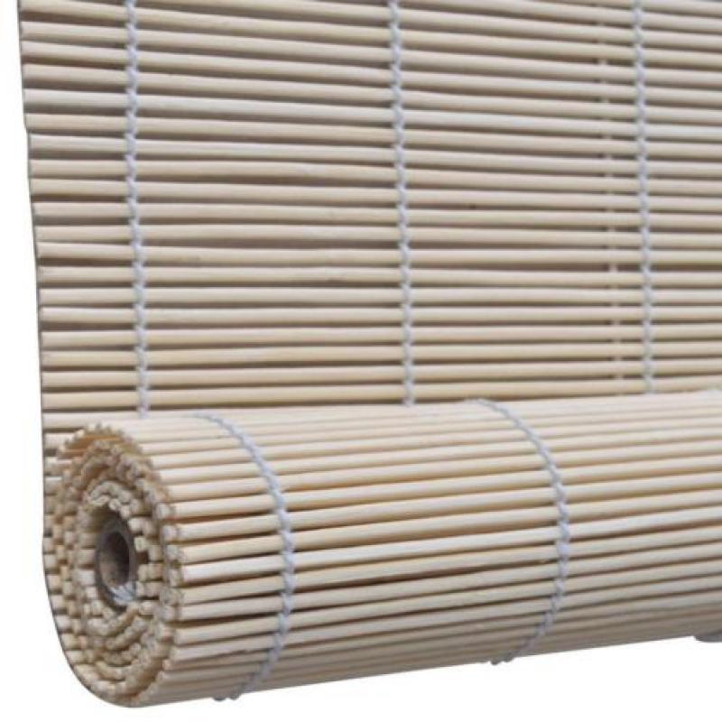 vidaXL Rolgordijn Bamboe 120 x 160 cm (Naturel)