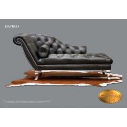 Lounge Bank Leer, Chaise Longue WIT in alle Kleur en Maat
