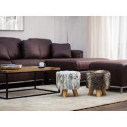 Beliani Texas - Poef - Stof - bruin