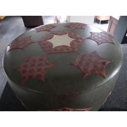 groene ronde retro poef
