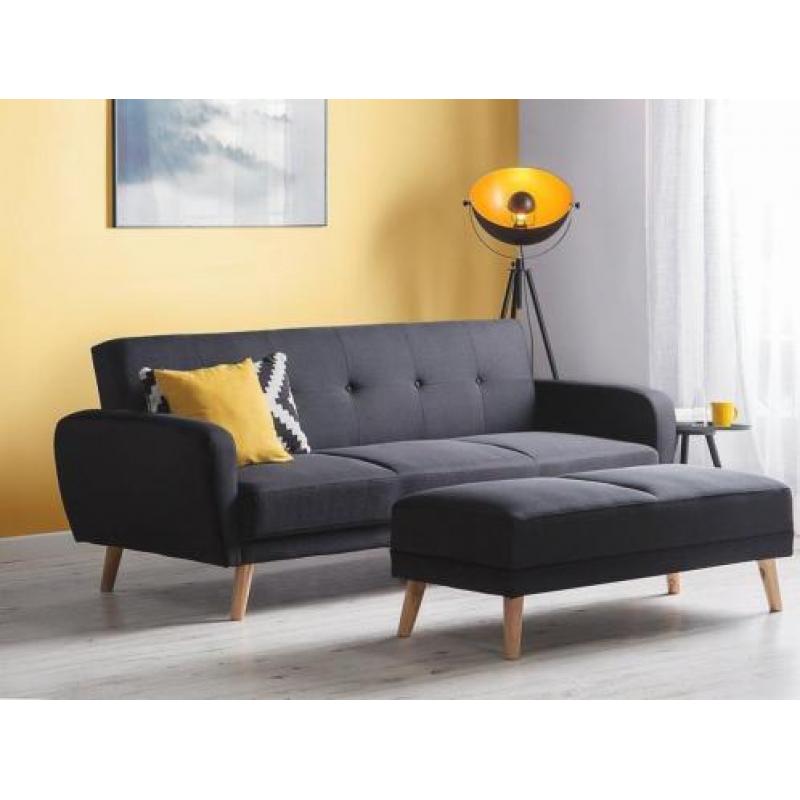 Beliani Florli - Hocker - polyester - zwart
