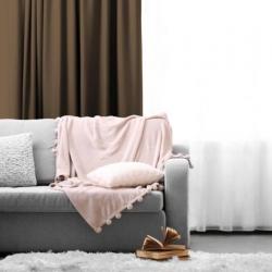 Lifa Living Gordijnen Donker Taupe Ringen - 150 x 250 cm