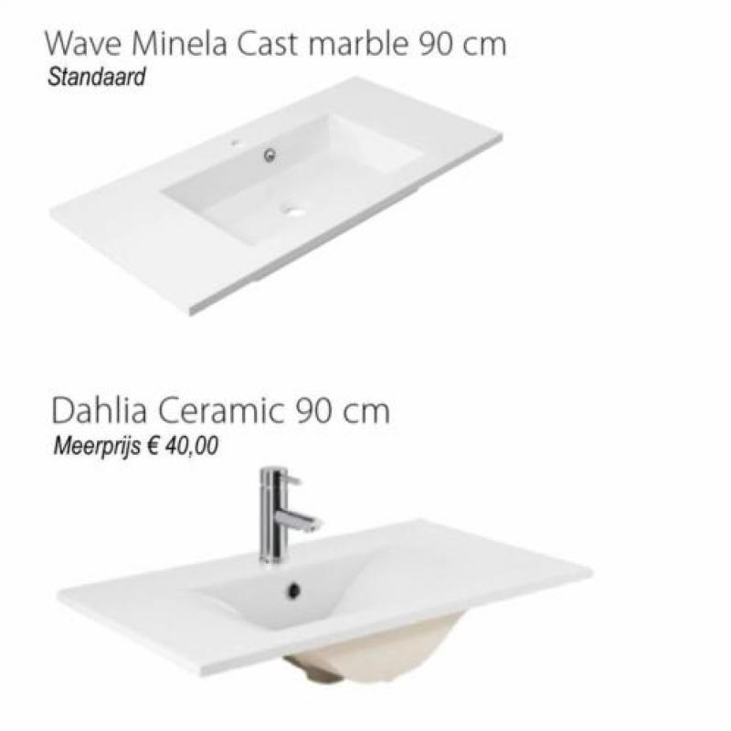 Badmeubel Trendline 90cm Hoogglans antraciet Softclose (V...