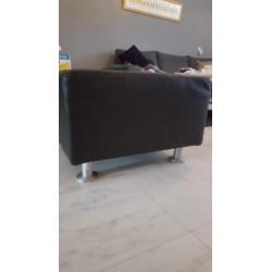 Hocker van echt leer poef