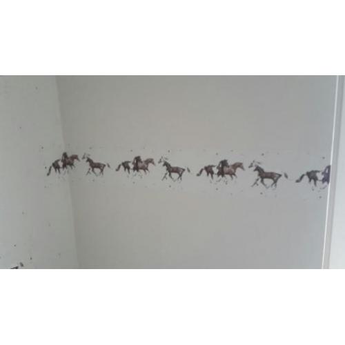 2 rollen Paarden-Behang + ca 4m band
