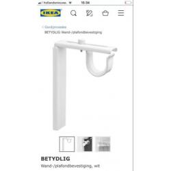 Gordijnroede houders 4 st. IKEA Betydlig nieuw